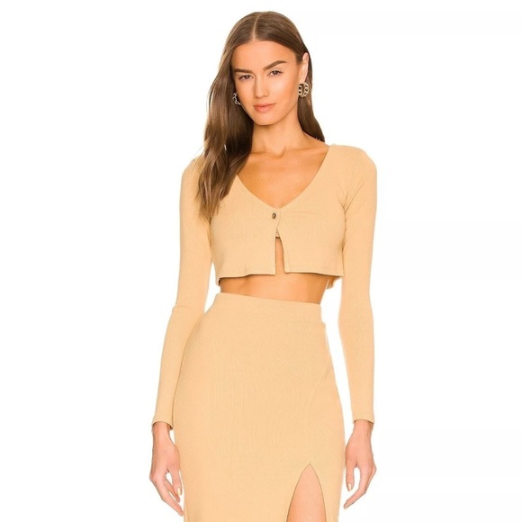 Lovers and Friends Crop Cardigan in Yellow Size XXS - Picture 7 of 7